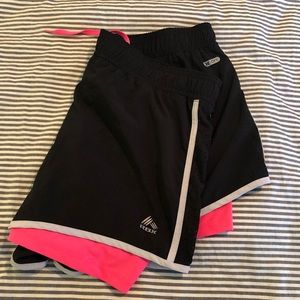 Pink & Black Running Shorts